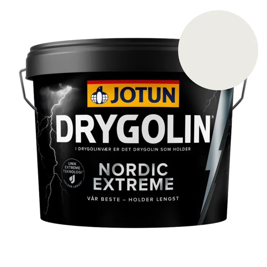 TILBUD: Jotun Drygolin Nordic Extreme 2,7 l. Farve: 1759 Lys Råhvid Ny