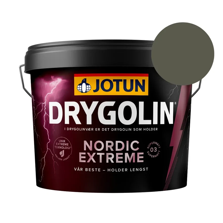 TILBUD: Jotun Drygolin Nordic Extreme Supermat 9 l. Farve: 0745 Grønn Umbra