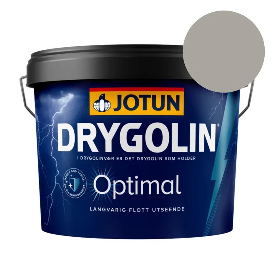 TILBUD: JOTUN DRYGOLIN OPTIMAL Glans 25 - træbeskyttelse 9 l. - Farve: Gylden Grå