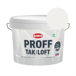 Gjøco Proff Tak/Loft - 9 l. Glans 1-3 (mat) - Hvid.