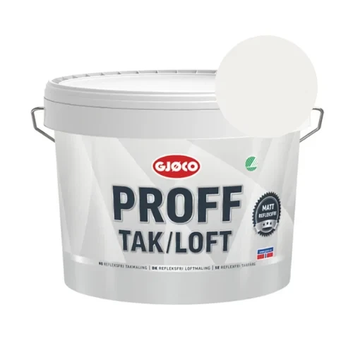Gjøco Proff Tak/Loft - 9 l. Glans 1-3 (mat) - Hvid.