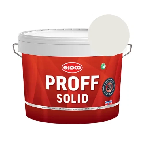 Gjøco Proff Solid - 9 l. Glans 20 - Råhvid