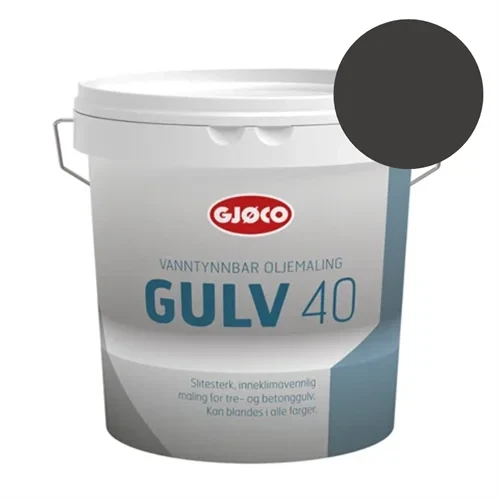 TILBUD: Gjøco Gulv 40 V - gulvmaling - 9 L - Farve: 0099 Sort