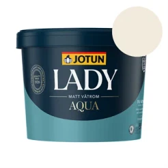 TILBUD: JOTUN LADY Aqua Vådrumsmaling 9 l. Mat - Glans 5. Farve: 10003 White Tea