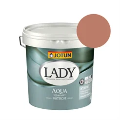 TILBUD: JOTUN LADY Aqua 2,7 l. Vådrumsmaling (Glans 10). Farve: 20217 Muted Coral