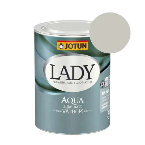 TILBUD: JOTUN LADY Aqua 0,68 l. Vådrumsmaling (Glans 10). Farve: 1069 Villagrå