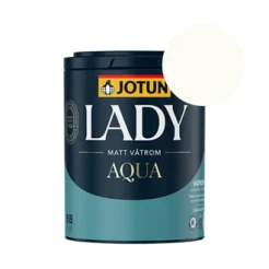 TILBUD: JOTUN LADY Aqua Vådrumsmaling 0,68 l. Mat - Glans 5. Farve: Reinweiss 9010