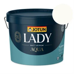 TILBUD: JOTUN LADY Aqua Vådrumsmaling 9 l. Mat - Glans 5. Farve: 9010 Reinweiss