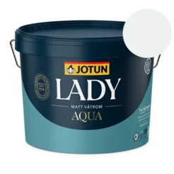 TILBUD: JOTUN LADY Aqua Vådrumsmaling 9 l. Mat - Glans 5. Farve: 9016 Traffic White