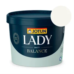 TILBUD: JOTUN LADY Balance Glans 5 - Vægmaling 9 Liter - Farve: 9931 Pure