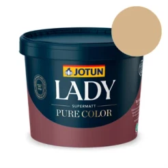 TILBUD: JOTUN LADY Pure Color 2,7 l. Vægmaling - Farve 1392 Gul Antikk