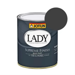 TILBUD: JOTUN LADY Supreme Finish 0,68 l. (mat/Glans 3). Farve: Traffic Black 9017