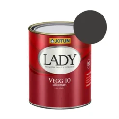 TILBUD: JOTUN LADY Væg 10 Vægmaling  0,68 l. (Glans 10). Farve: 0099 Sort