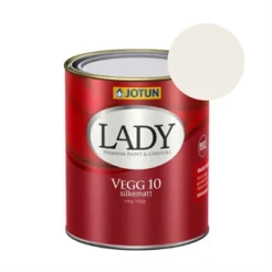 TILBUD: JOTUN LADY Væg 10 Vægmaling  0,68 l. (Glans 10). Farve: 1001 Egghvit