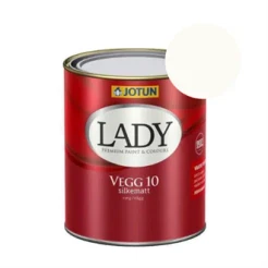 TILBUD: JOTUN LADY Væg 10 Vægmaling  0,68 l. (Glans 10). Farve: 9010 Reinweiss