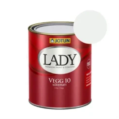 TILBUD: JOTUN LADY Væg 10 Vægmaling  0,68 l. (Glans 10). Farve: 9016 Traffic White