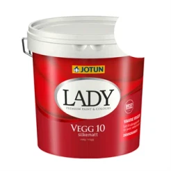 TILBUD: JOTUN LADY Væg 10 Vægmaling  2,7 l. (Glans 10). Farve: Hvid Base