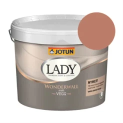 TILBUD: JOTUN LADY Wonderwall 9 l. Vægmaling. Farve 20217 Muted Coral - Glans 5