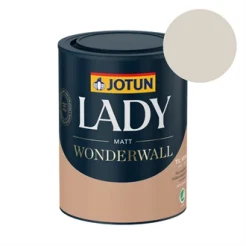 TILBUD: JOTUN LADY Wonderwall 0,68 l. Vægmaling. Farve Lys Beige