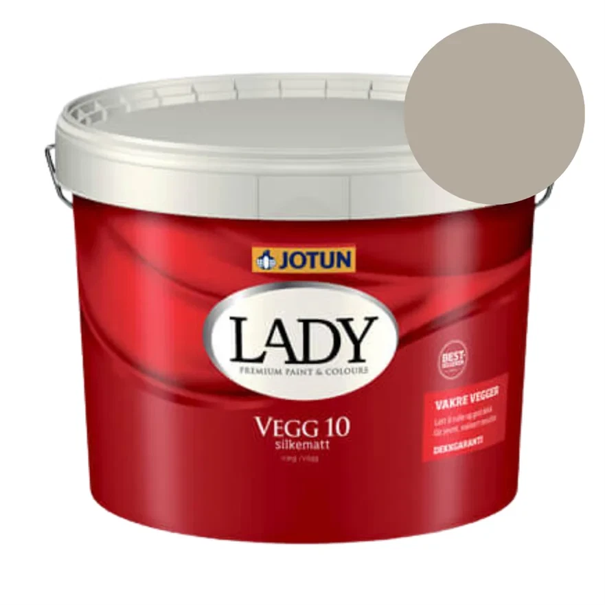 TILBUD: JOTUN LADY Væg 10 Vægmaling  9 l. (Glans 10). Farve: 12180 Present