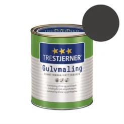 TILBUD: Jotun Trestjerner Gulvmaling 0,68 l. Blank - Farve: 0099 Sort