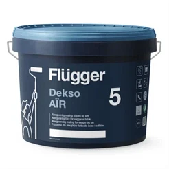Flügger Dekso Aïr - allergivenlig vægmaling, glans 5. 9 l. Farve: hvid 