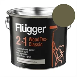 Flügger 2-in-1 Wood Tex Classic 3 l. Farve: Saltgrøn