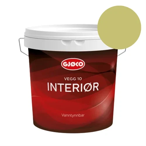 TILBUD: Gjøco - Interiør 10, vægmaling 9 l. Farve: Grøngul/Saltgrøn